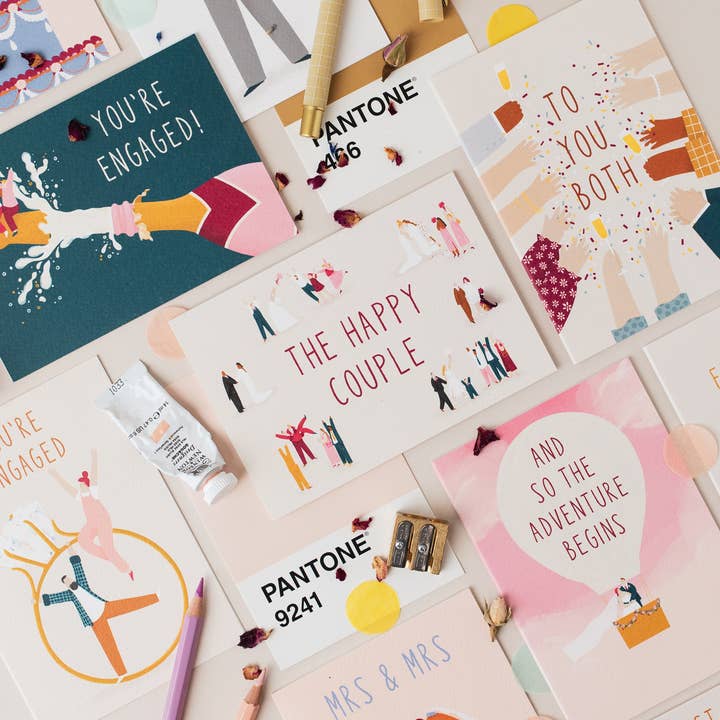 Elsa Rose Frere - Wholesale Wedding Card - Illustrated Wedding Card1