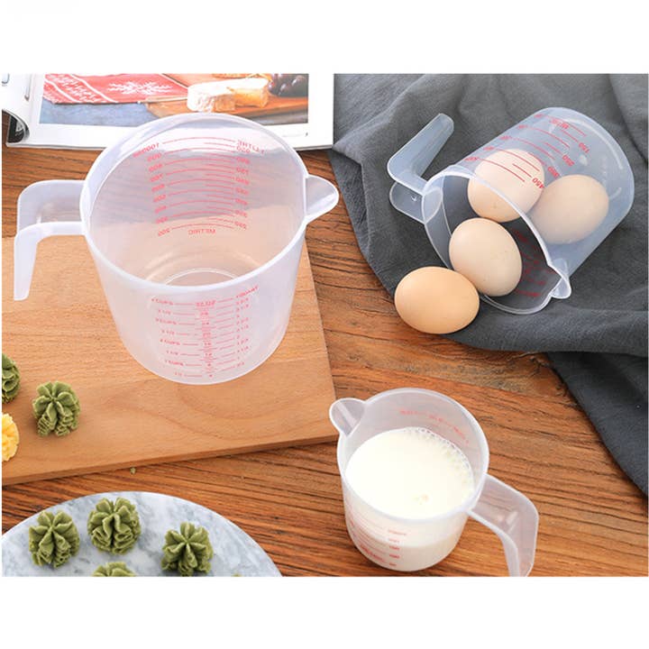 Tsyware - Wholesale Measuring Cup - 1 Liter (32oz) 1000ml Clear Plastic Measuring Cup 4-Cups