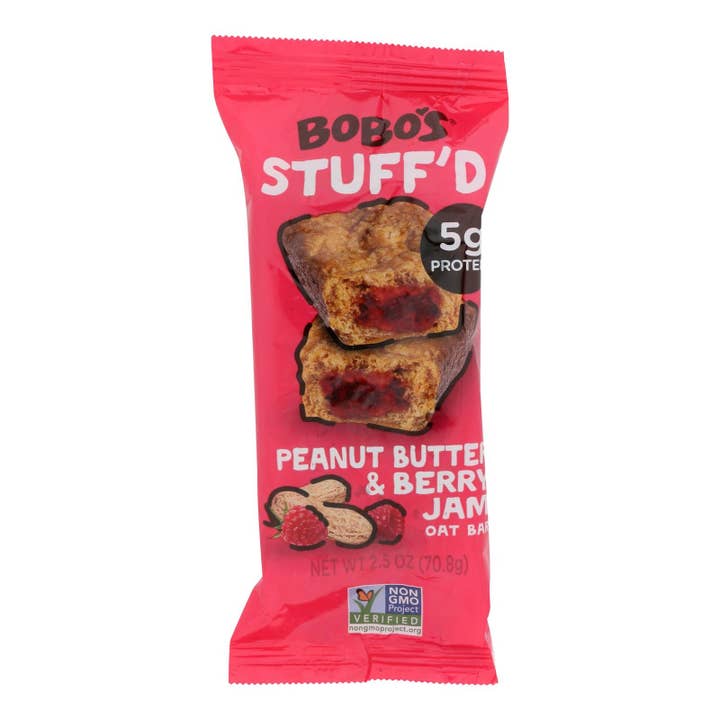 Bobo's Pbtr&Bry Stuffed Oat Bars, Case of 12, 2.5 OZ Each for wholesale by Everyday Supply Co