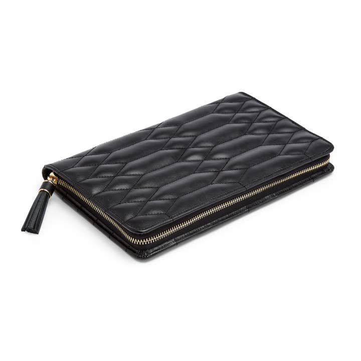 WOLF - Wholesale Jewelry Box/Organizer - Caroline Large Jewelry Portfolio - Black
