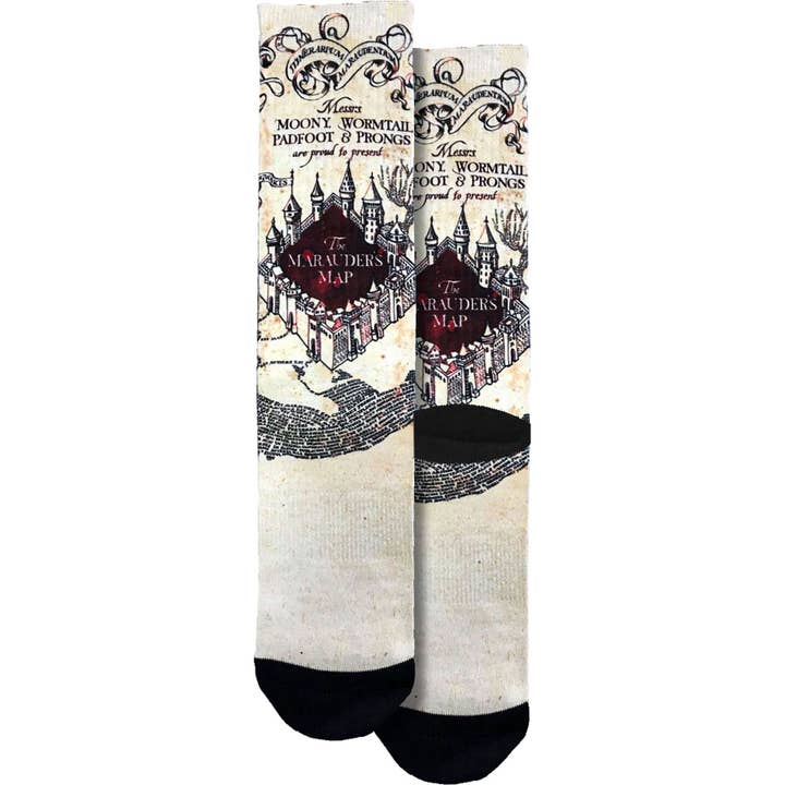 Marauder's Map Socks for wholesale by Spoontiques, Inc