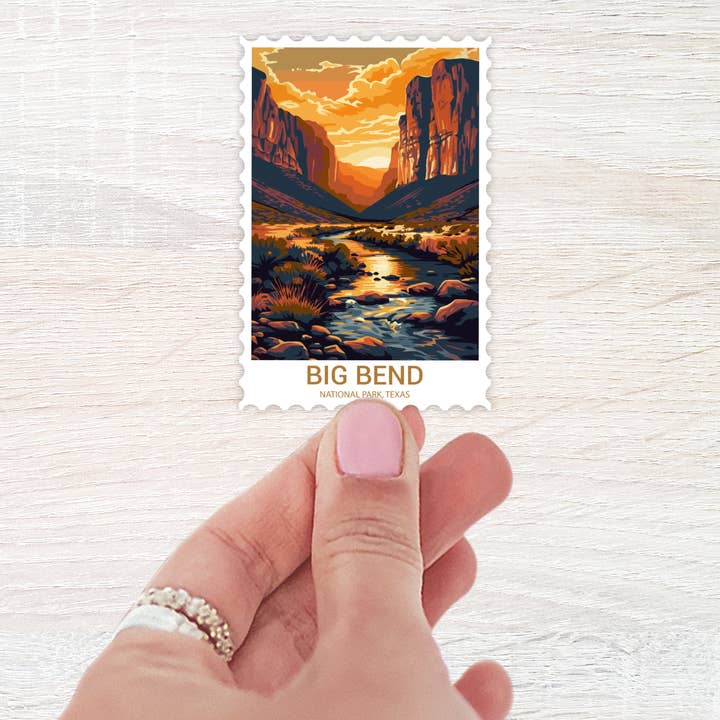 Autocollant Parc National Big Bend pour la vente par The Daydreamer Designz