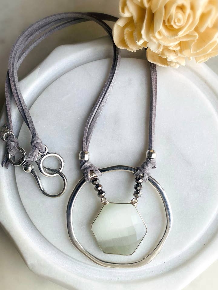 Mona Lisa Quartz Necklace for wholesale by Dajana Design