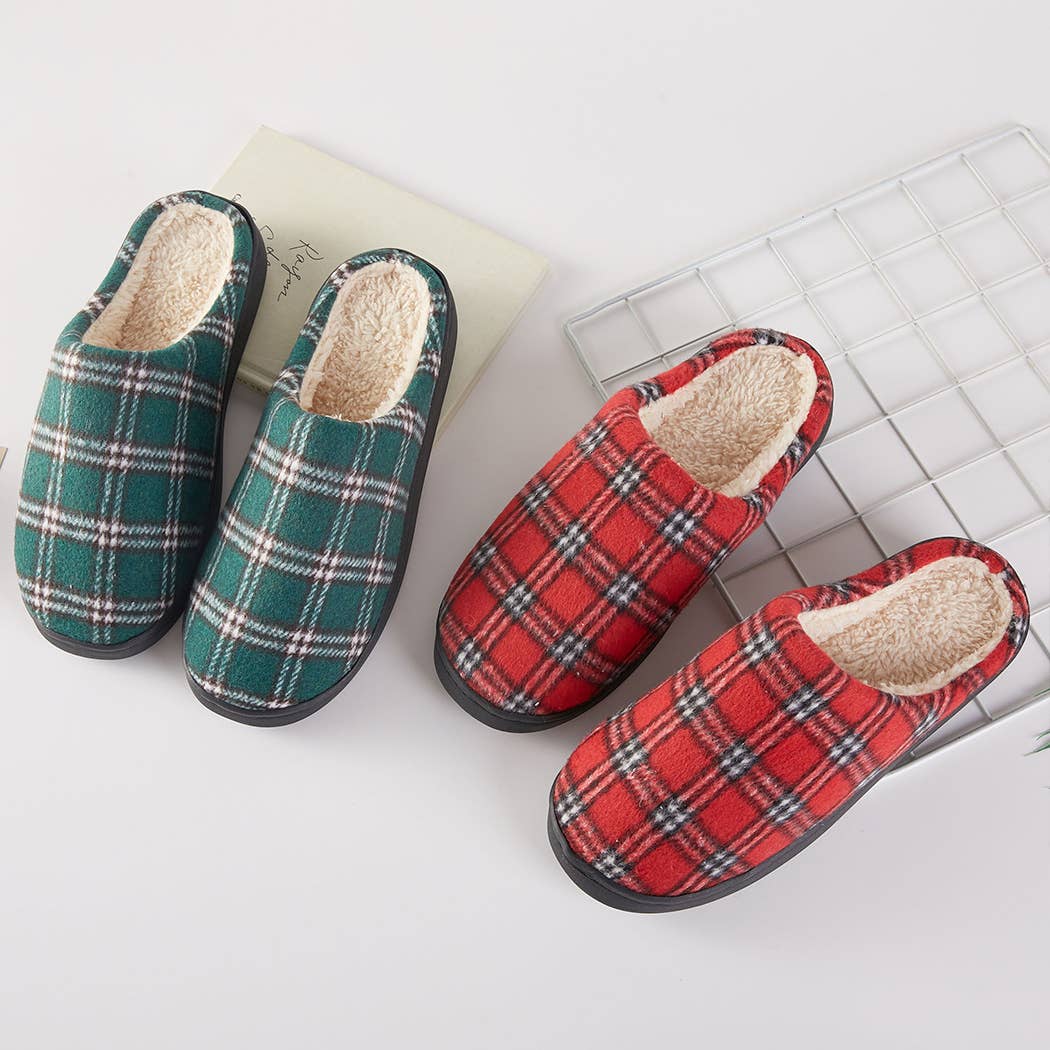 Fashion City - Wholesale Slippers - Women's - Christmas Check Pattern indoor slipper3