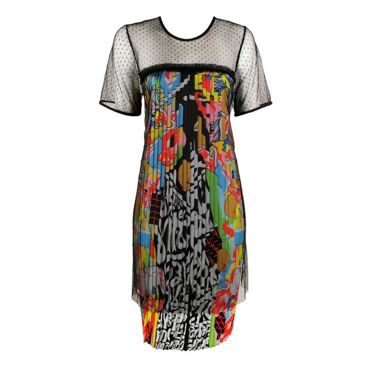 Pleated Dress With Black Tulle for wholesale by Lalipop Design