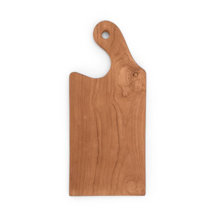 Wooden Cutting Board Rectangle Curved Handle for wholesale by FERN