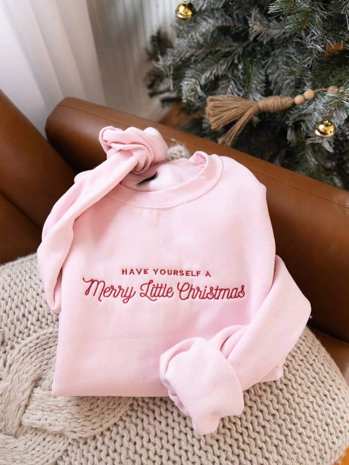 Have yourself a Merry Little Christmas women's crewneck swea for wholesale by Indy and Midwest Company