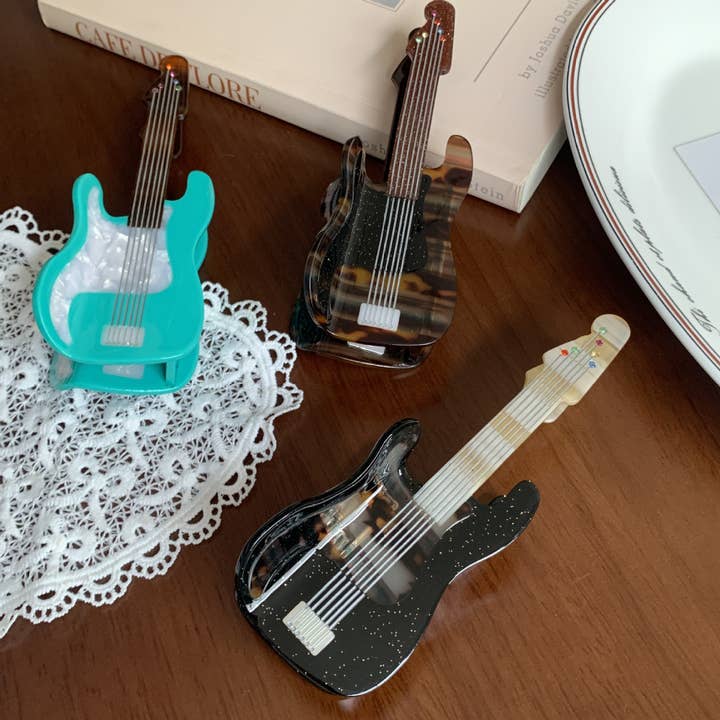 SoapElenGlen - Wholesale Hair Clip - Women's - Stylish Acetate Guitar Hair Claw, Musical Hair Accessory4