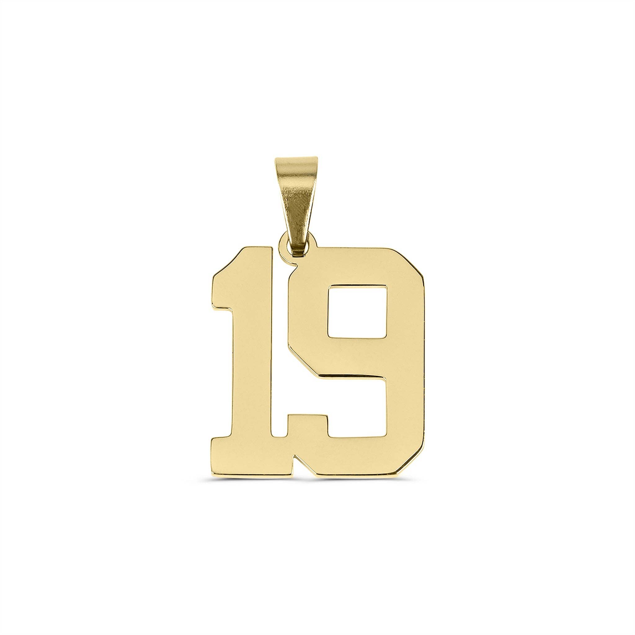 WJW – wholesale Individual charm/pendant – 18K Gold Sport Number Pendant19