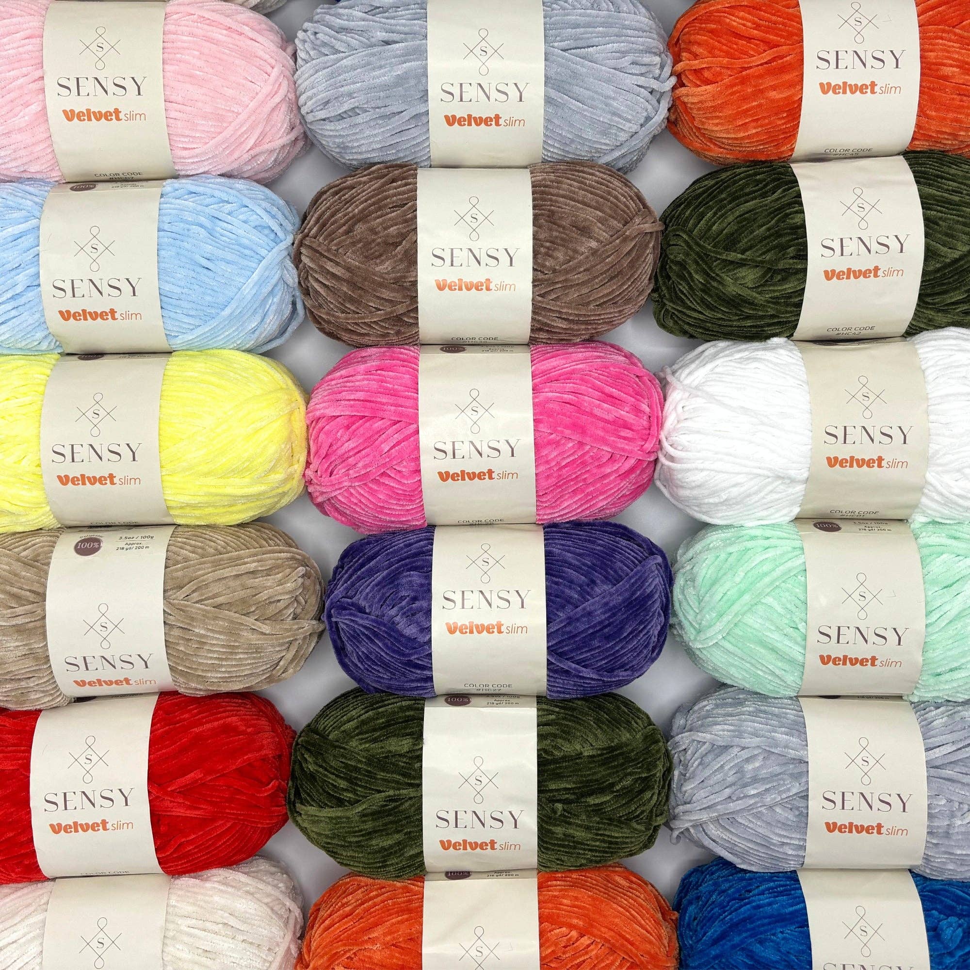 Sensy - Wholesale Yarn - Sensy Velvet Slim Yarn, Amigurumi Yarn, 3.5 oz, 218 Yards, Gauge 3 Light39
