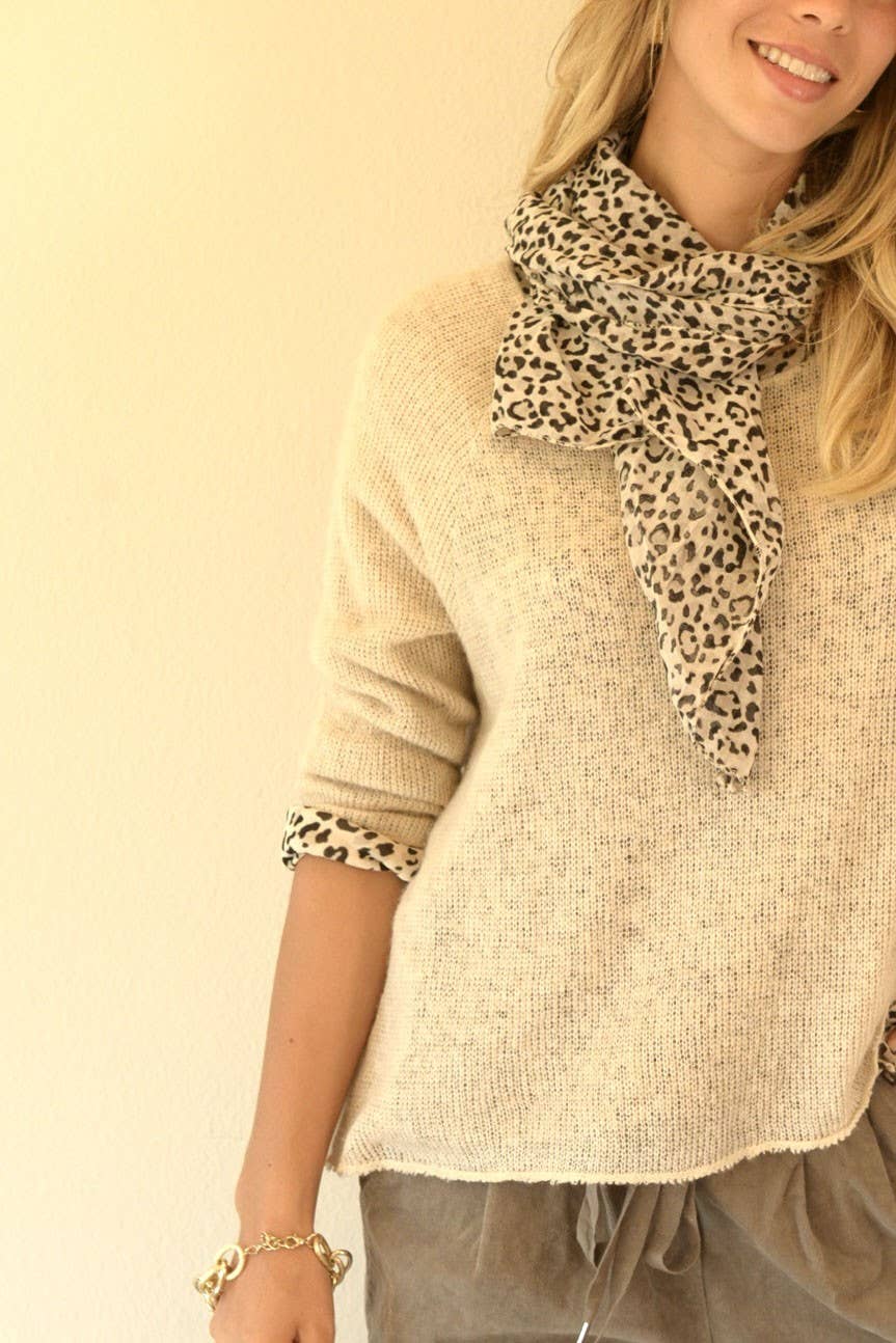 Ambiente - Wholesale Knit Sweater - Women's - WASHED VISCOSE BLENDED MOHAIR SWEATER-T2309EL186211