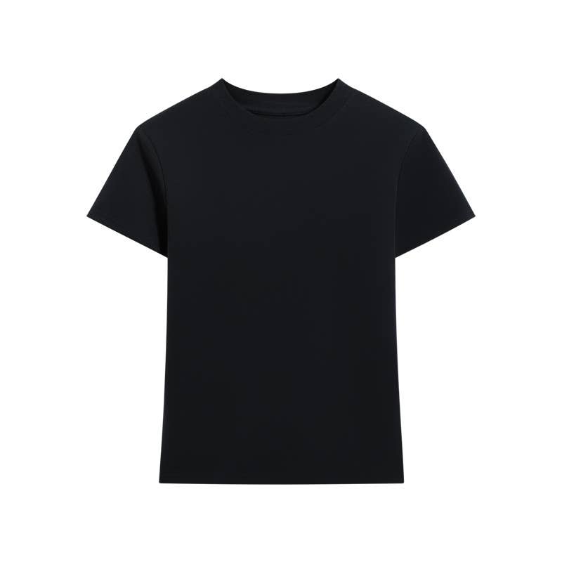 HIDDENBRAND - Wholesale T-Shirt - Women's - Essential basic plain fitted cotton blend crewneck tee3