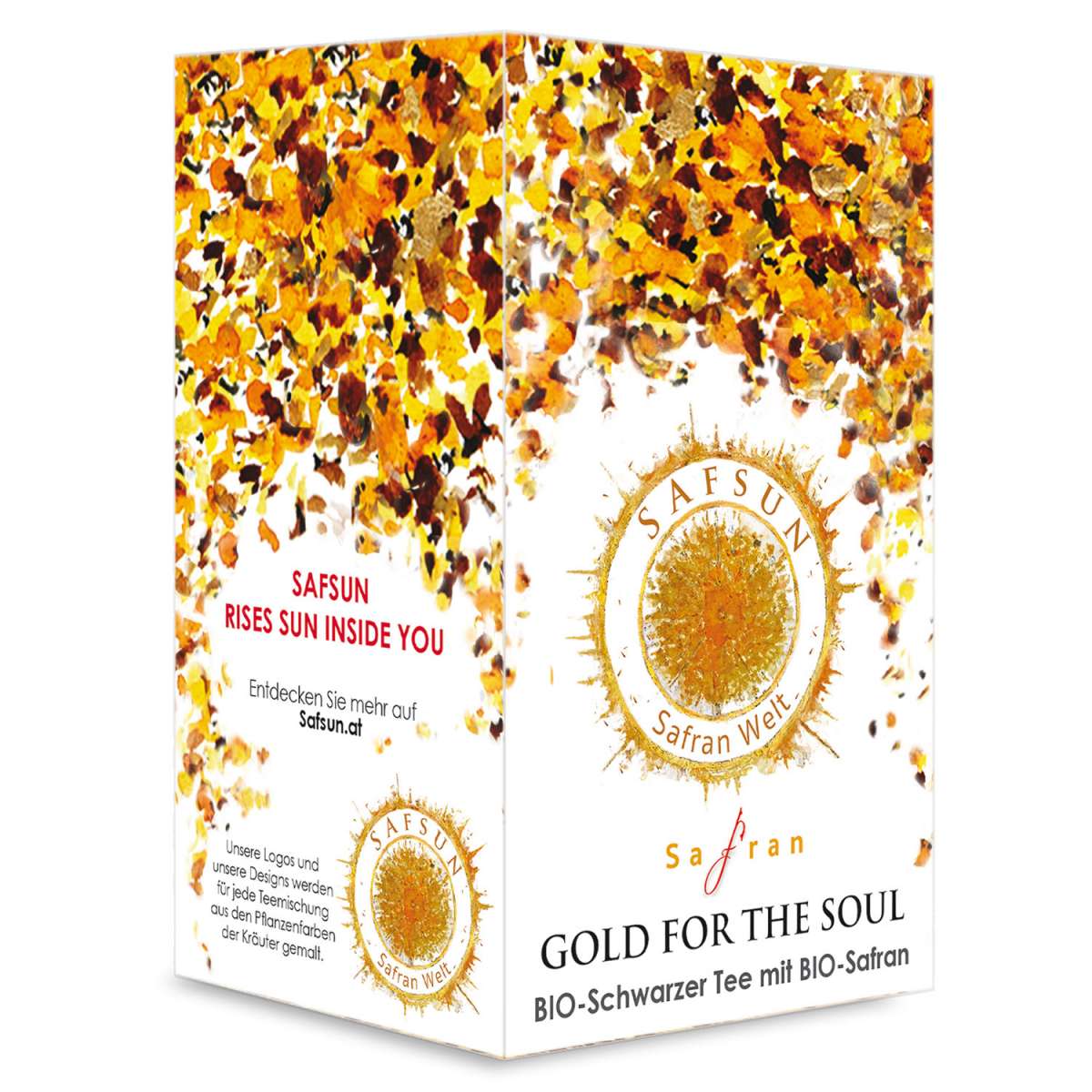 SAFSUN Safrantee – Großhandel Gesundheits-/Entgiftungstee – Gold For The Soul BIO-Schwarzer Tee Mit BIO-Safran0