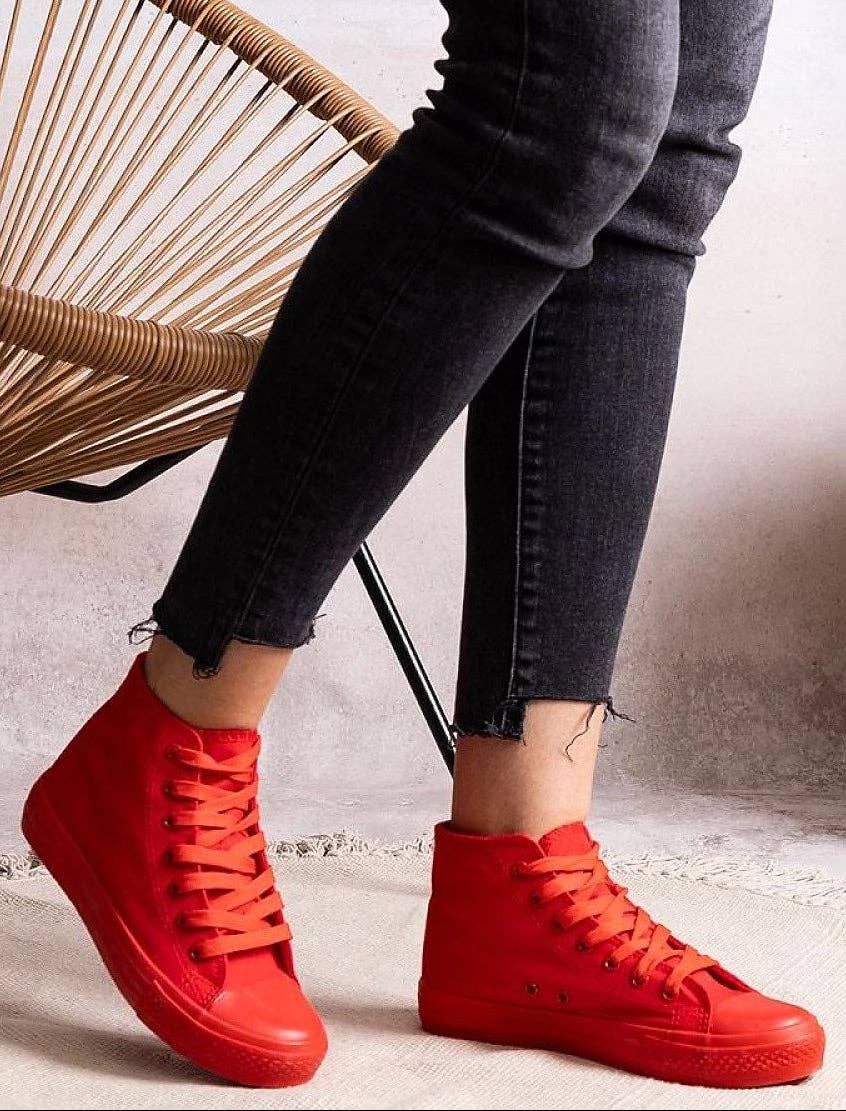 Red high-top sneakers Rafife for wholesale on Faire2