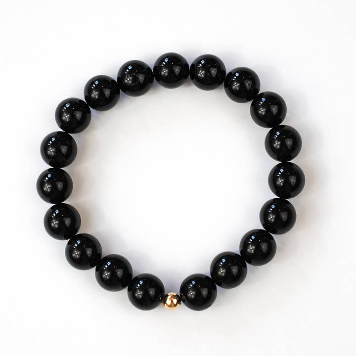 Ripple | Reiki Infused Jewelry - Wholesale Beaded Bracelet - Black Onyx Solo Grande Bracelet1