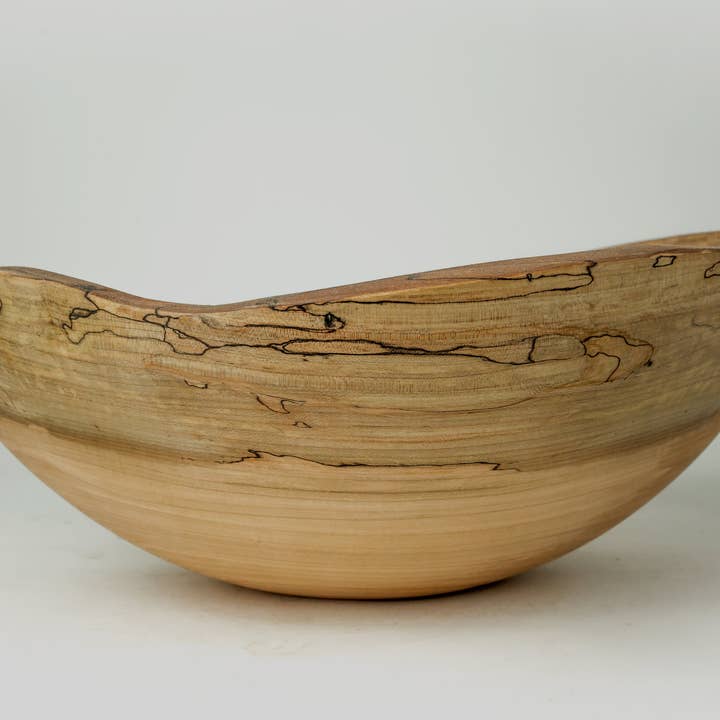 Petermans Boards and Bowls Inc. - Wholesale Serve Bowl - 10" SPALTED MAPLE OVAL BOWL