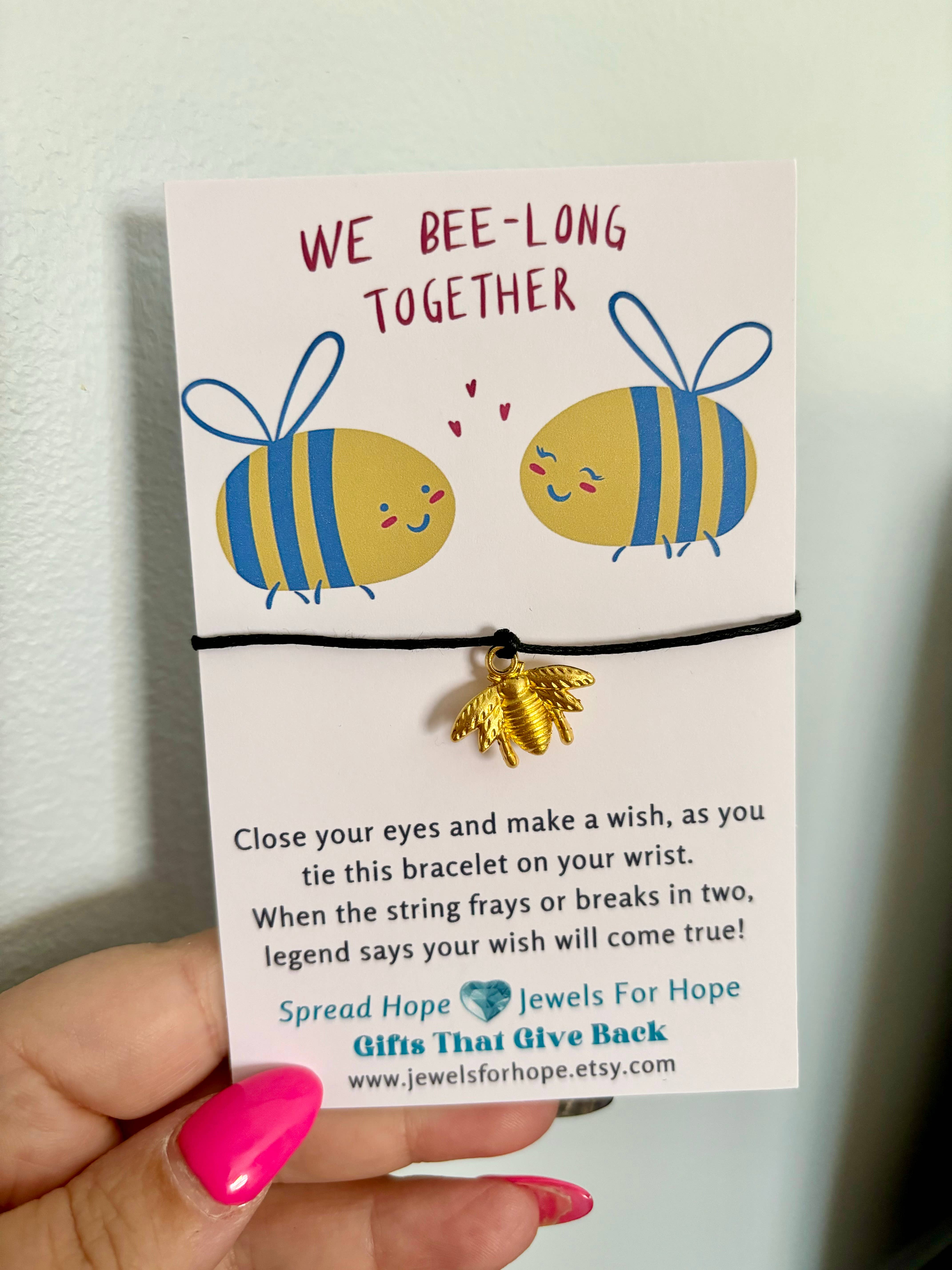 Jewels For Hope - Vente Bracelets à breloques/pendentifs - Bracelets de souhaits inspirants Surprise Set - Petits articles cadeaux11