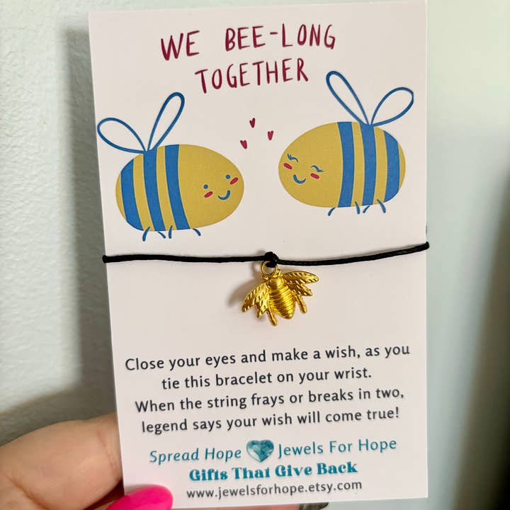 Jewels For Hope - Vente Bracelets à breloques/pendentifs - Bracelets de souhaits inspirants Surprise Set - Petits articles cadeaux11