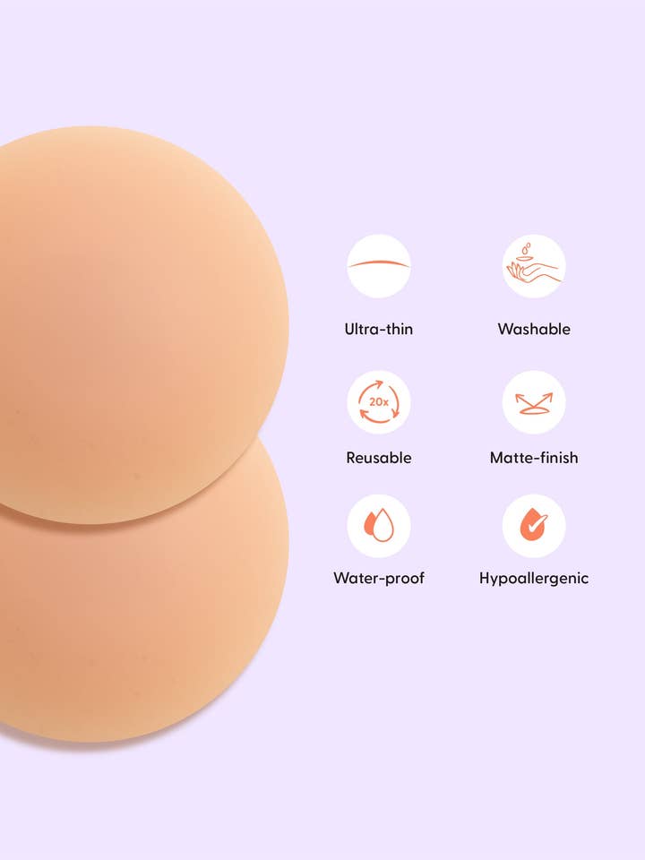 Nipskin Stickwear – Engroshandel Brystvortepads - Dame – Genanvendelige silikone brystvorteovertræk - Nipskin25