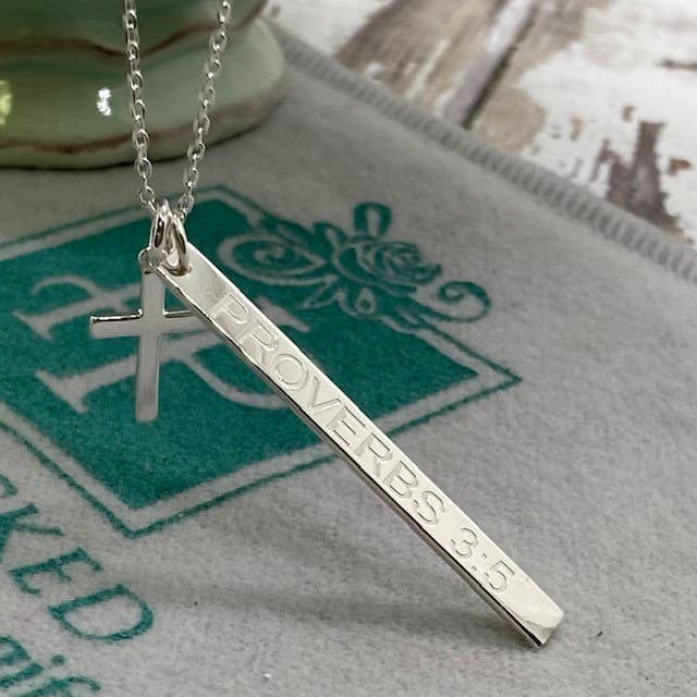 Proverbs Scripture Sterling Silver Necklace for wholesale by HandPicked