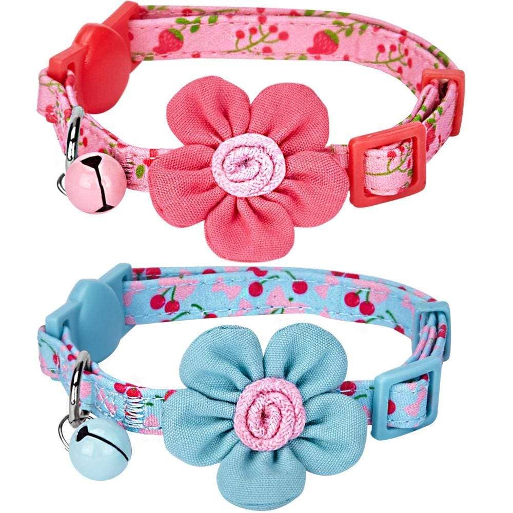Lovely Cherry & Floral Cat Collar, 2 Pack for wholesale on Faire3