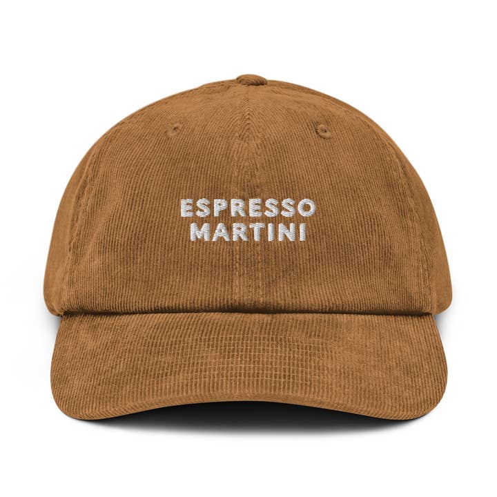 Espresso Martini - Corduroy Cap and other Purchase Wholesale embroidered baseball hats. Free Returns & Net 60 Terms on Faire trending on Faire.