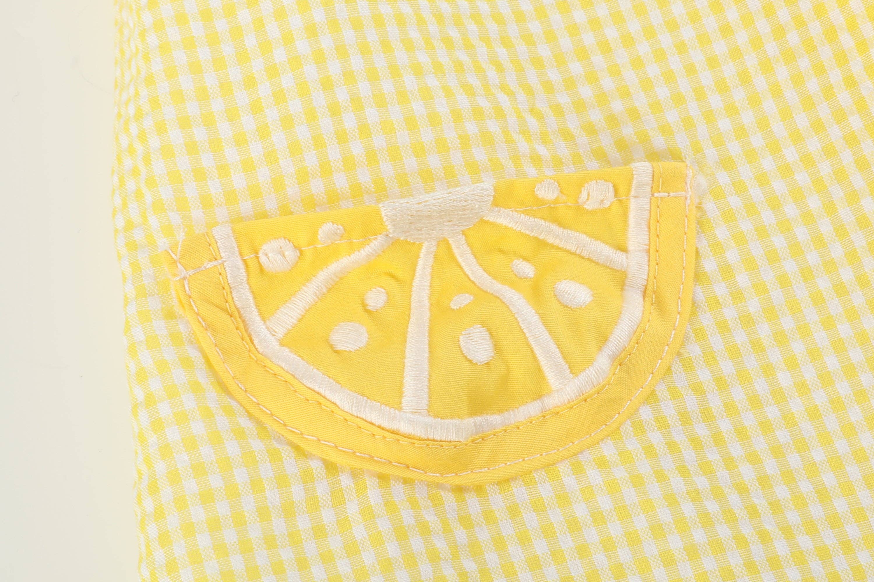 Lil Cactus - Wholesale Clothing Set - Baby - Yellow Lemon Dress and Panty Cover Set4