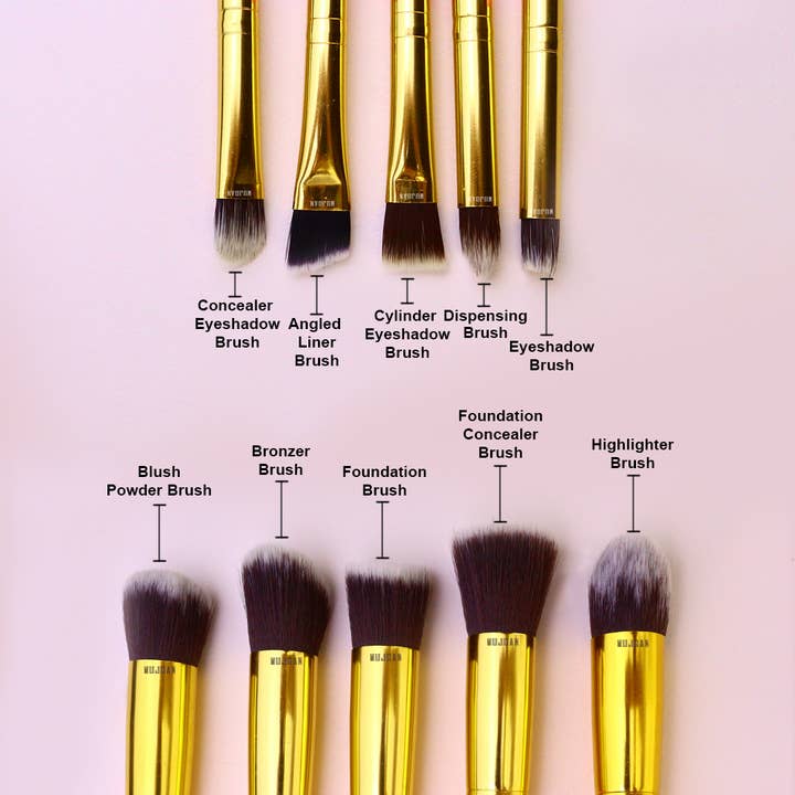 Mtistanbul LTD – wholesale Make-up brush set – 10 PCS Professional Makeup Brush Set (Black)