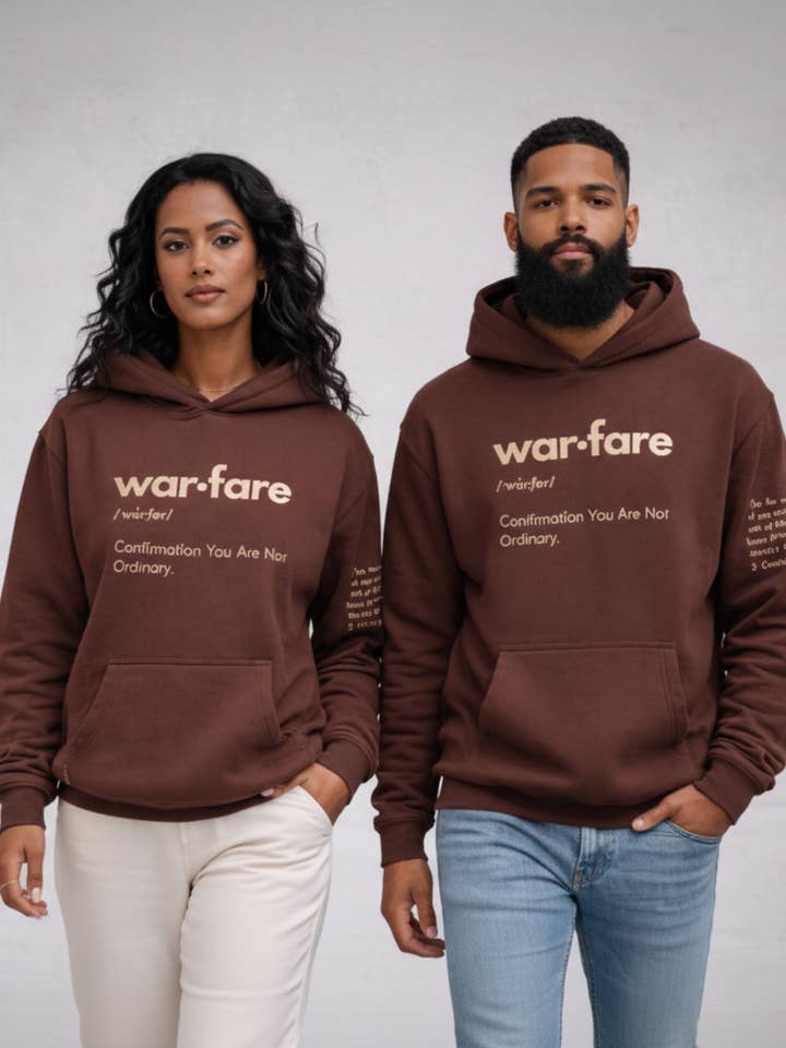 WARFARE IS CONFIRMATION HEAVY-WEIGHT HOODIE - LIMITED EDITION for wholesale by Declarations By Beyond The Aisle