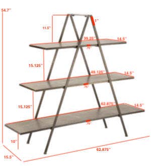 Tripar International - Wholesale Free Standing Shelf - 3 Tier A-Frame Display Shelf6