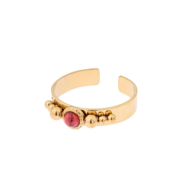 Sansira Jewelry - Wholesale Cocktail/Statement Ring - Gold Plated Natural Stone Ring0