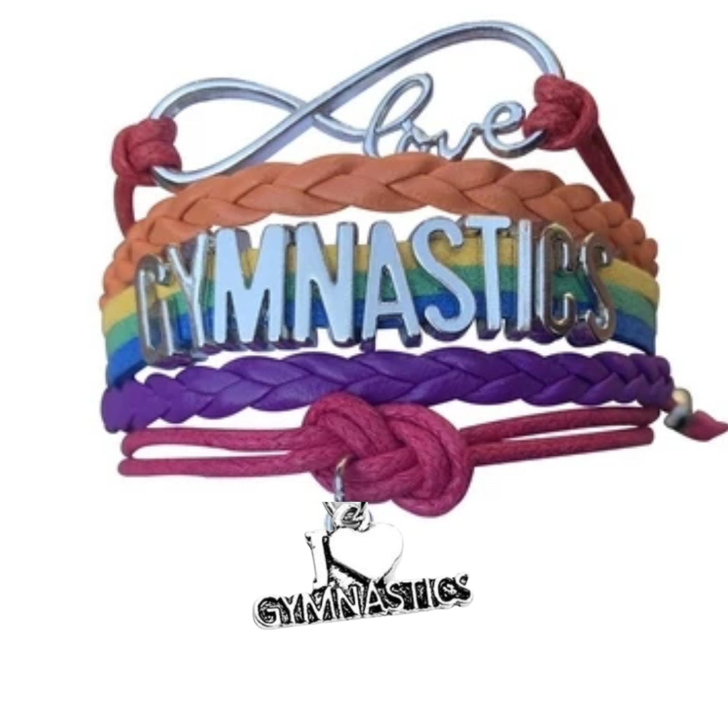 Sportybella - Wholesale Charm/Dangle Bracelet - Girls Love Gymnastics Bracelet - Pick Colors8