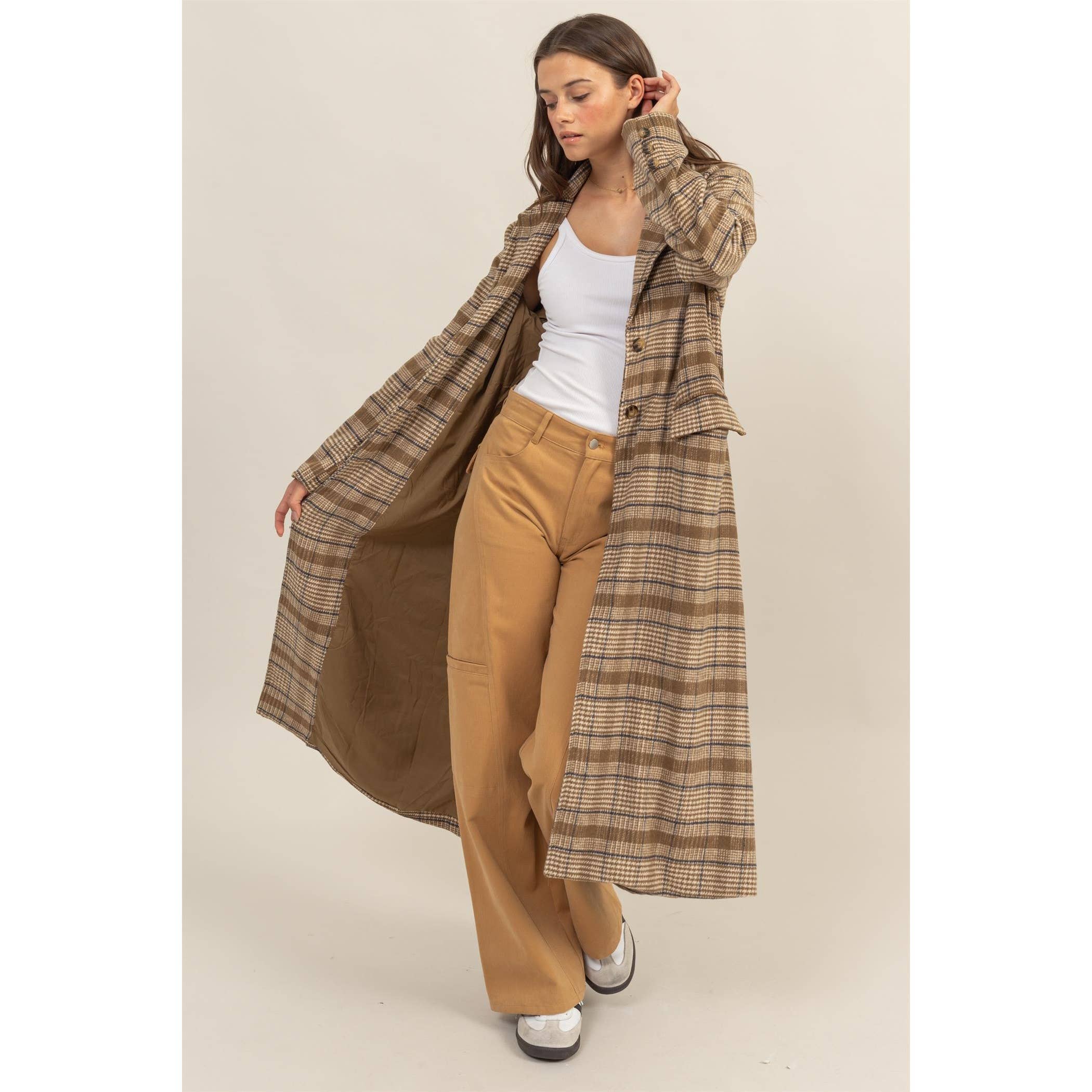 HYFVE - Wholesale Coat - Women's - Plaid Long Coat2