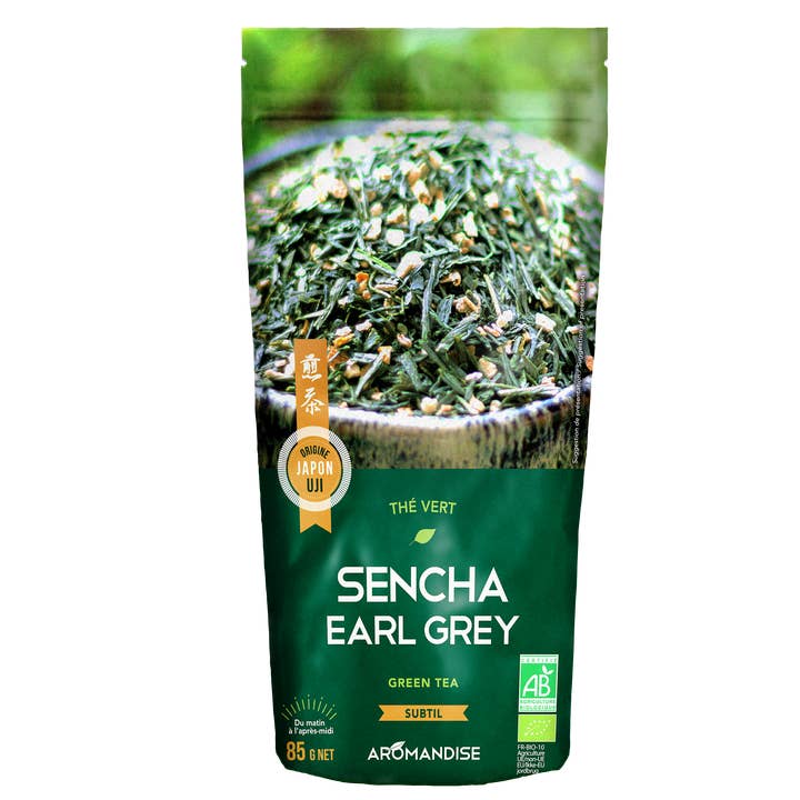 Sencha Earl Grey Green Tea for wholesale by AROMANDISE