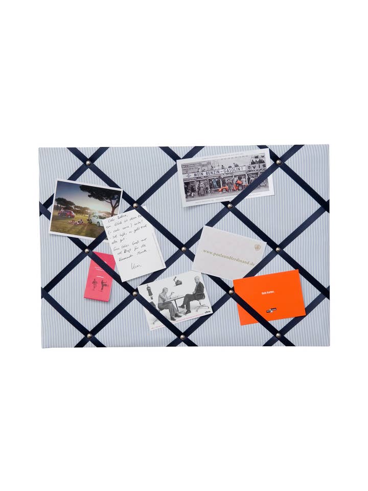 memo board VICHY STRIPES light blue - dark blue for wholesale by Paula & Ferdinand