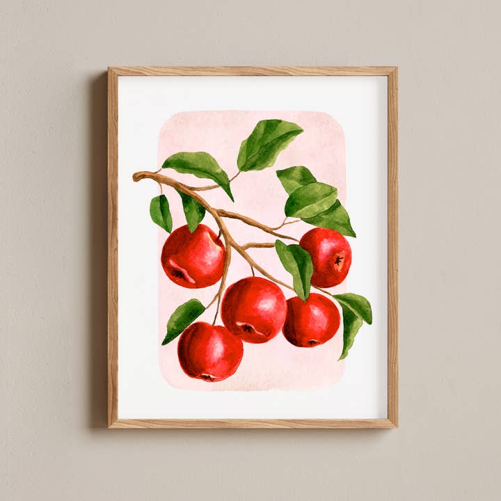 NorthHouse Creative Co. – wholesale Art print – Apples Watercolor Print1