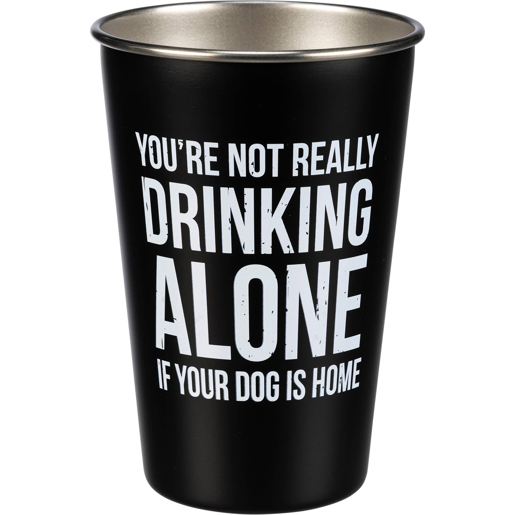 Primitives by Kathy - Wholesale Drinking Glass/Cup - It's Not Drinking Alone If Your Dog Is Home Pint0