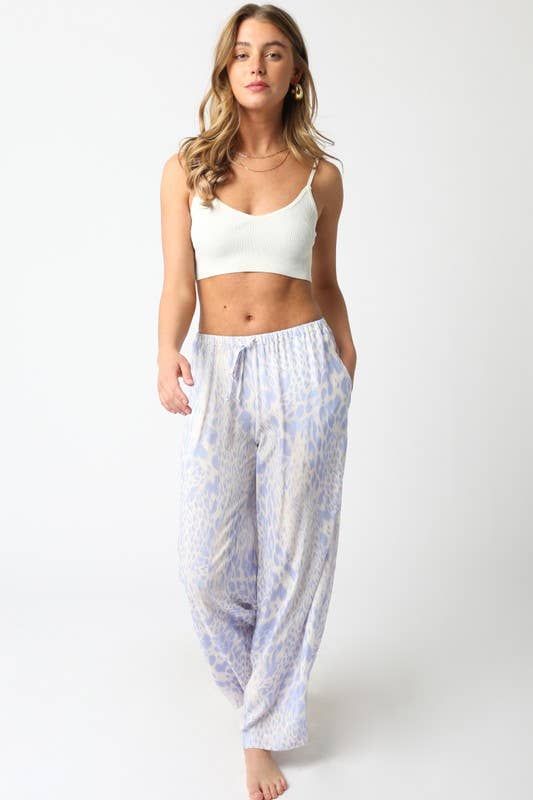 Léopard bleu Pantalon Léopard Della en vente sur Faire1