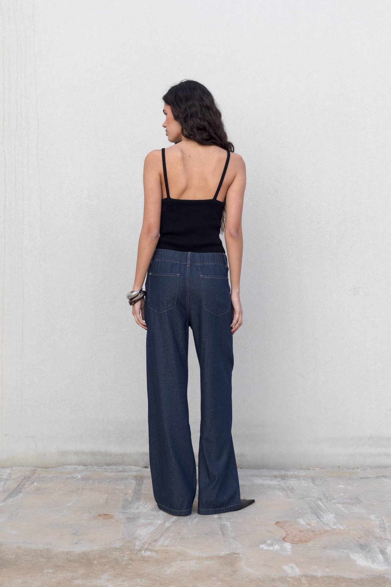 FLUID TROUSERS WITH DENIM EFFECT for wholesale on Faire3
