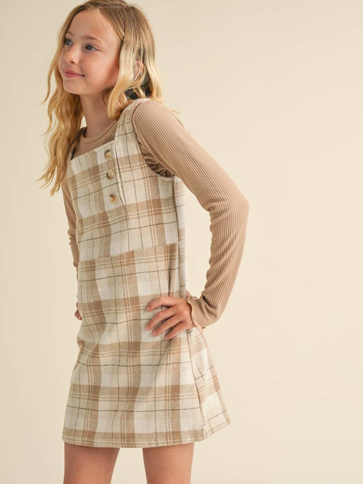 heart and arrow - Wholesale Dress – Kids - TWEEN KIDS GIRLS PLAID SHEATH DRESS (7-12) 2