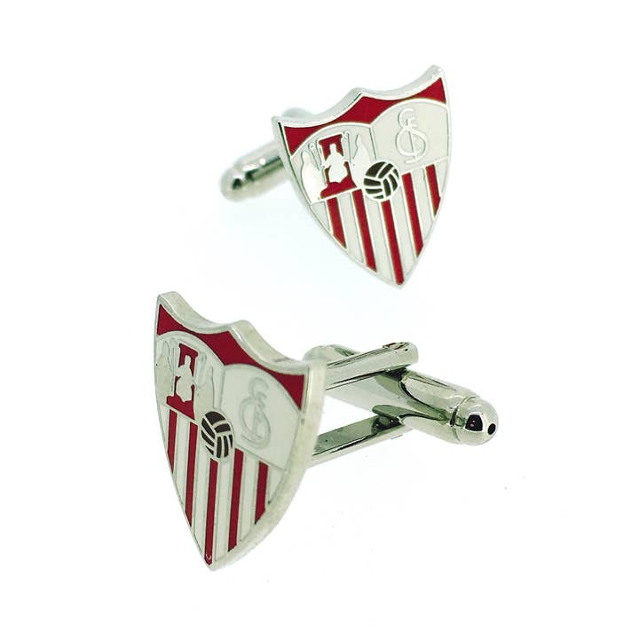 Beclosetoyou - Vente Boutons de manchette - Boutons de manchette pour maillot Sevilla FC 17 mm
