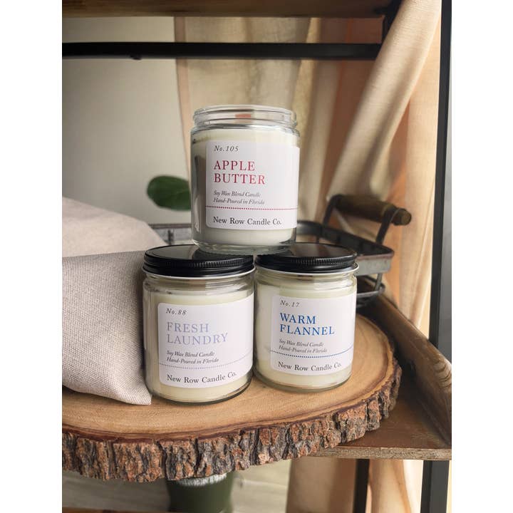New Row Candle Co. - Wholesale Jar/Filled Candle - Mango + Pineapple Wood Wick Farmhouse Candle4