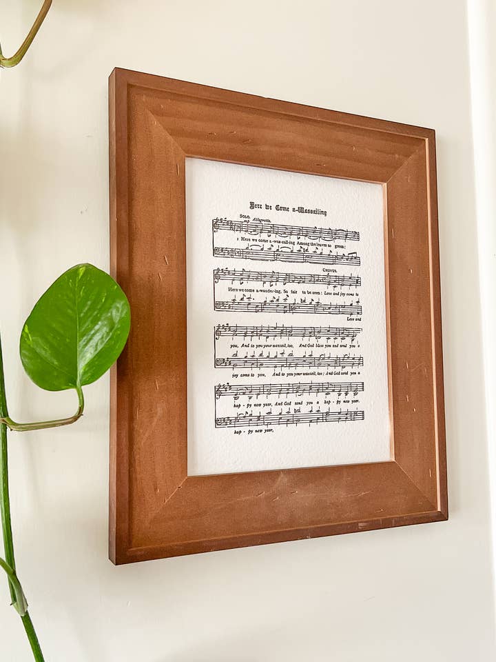 Here We Come A-Wassailing Art Print for wholesale by Truth Papers