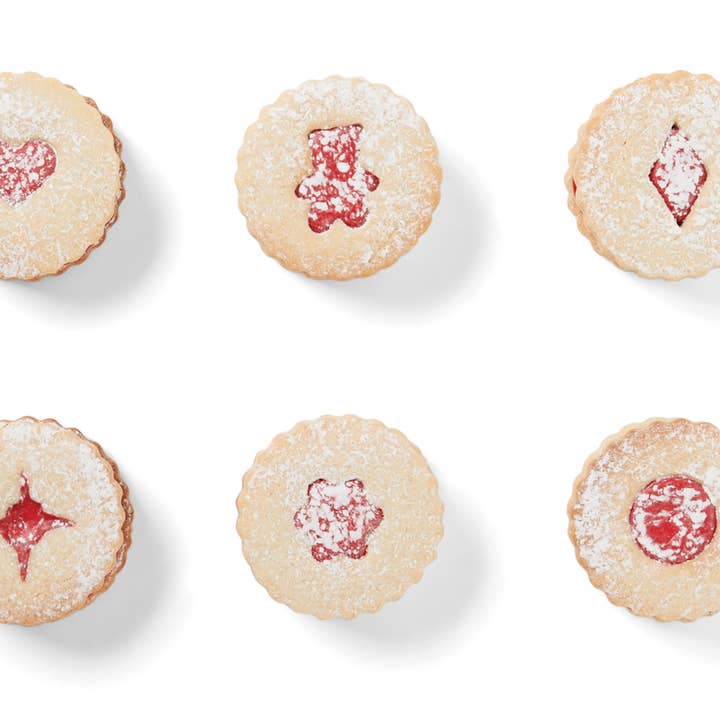Fox Run Brands - Wholesale Cookie Cutter - Fox Run Linzer Cookie Cutter Set, 6-Piece, 2.5" x 1.75"