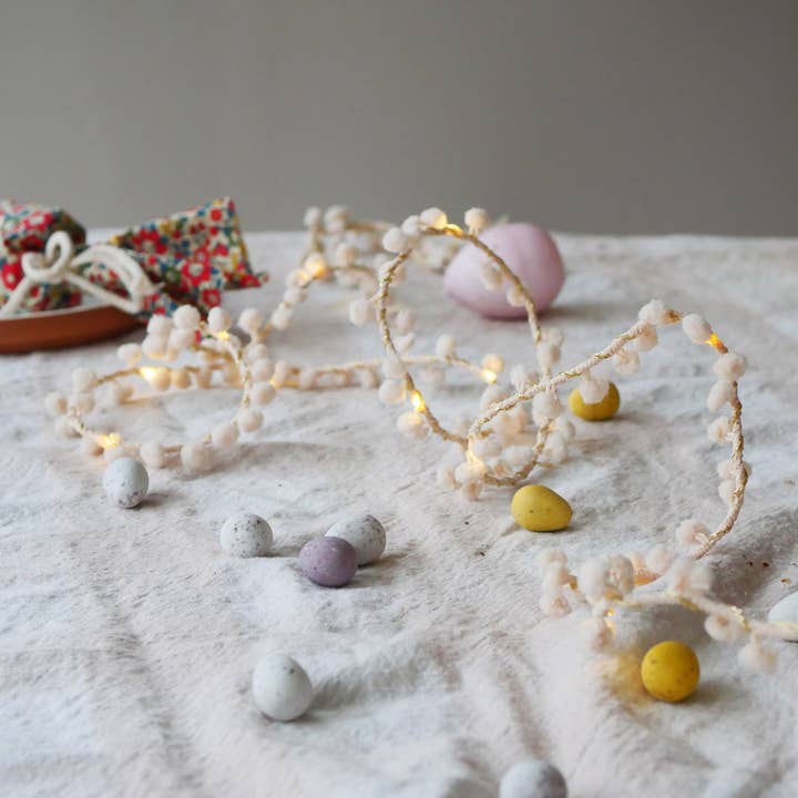 Melanie Porter - Wholesale String Lights - Easter Blush Pom Pom Fairy Lights1