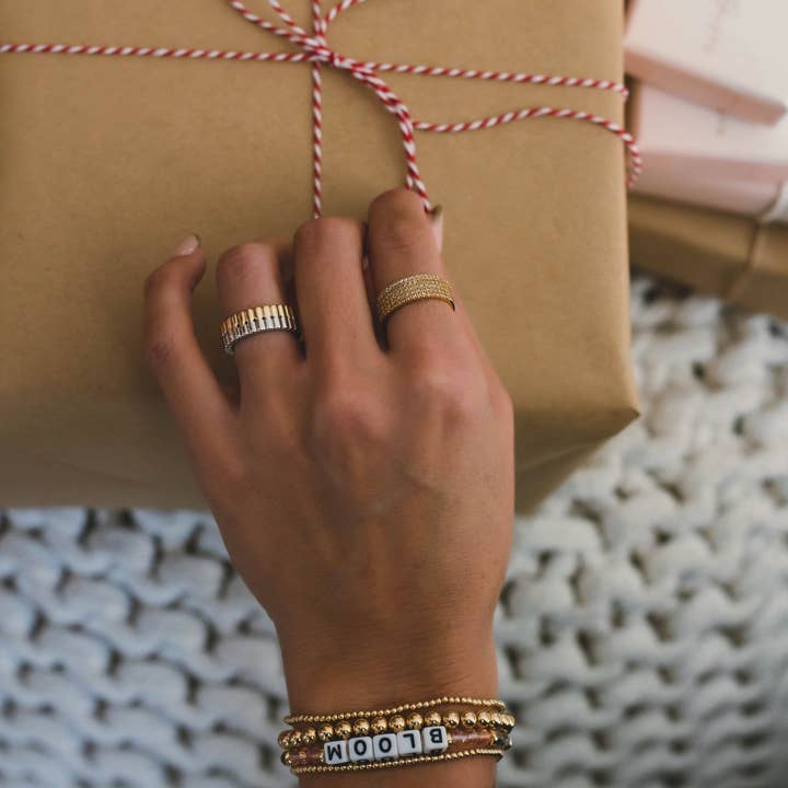 Everly Made - Wholesale Band/Stacked Ring - Ridge Ring6