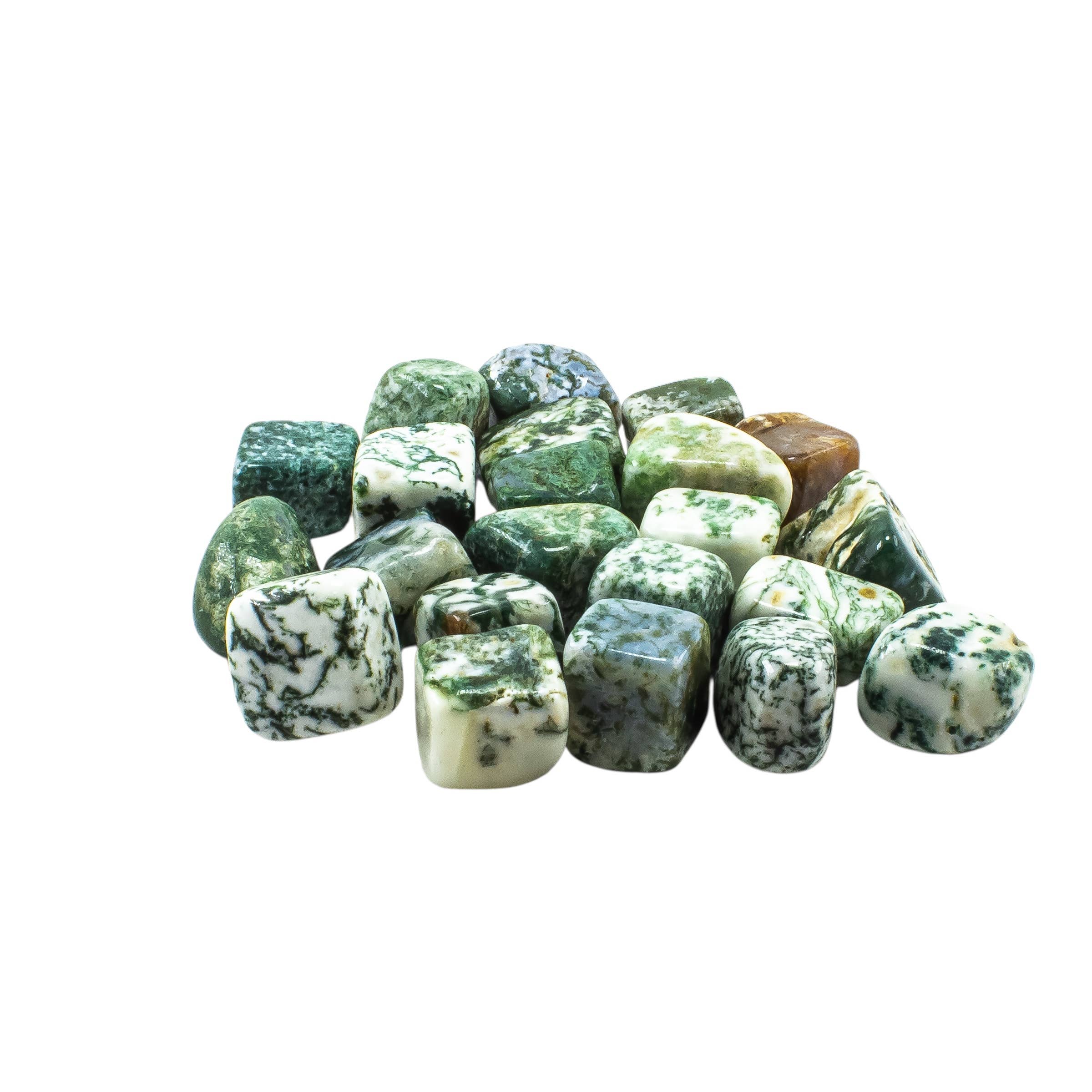 Quasar Gems USA - Wholesale Spiritual Stone/Crystal - Moss Agate Tumbled 20-30mm 1KG2