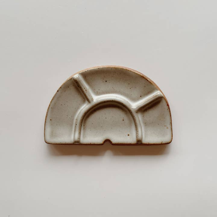 Sun to Sea - Wholesale Palette/Mixing Tray - Mini Arch Ceramic Watercolor Palette: Handmade Stoneware, 4 5