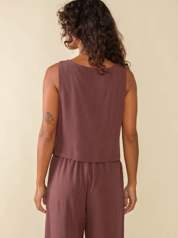 NLT - Wholesale Tank Top - Women's - Square Neck Linen Vest