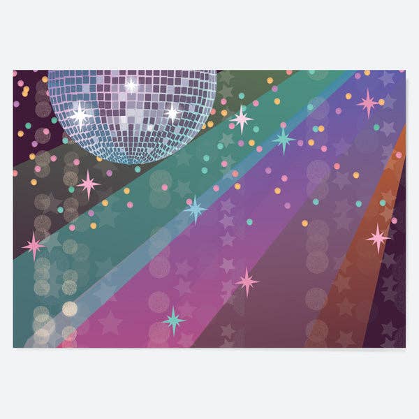 Kids Party Placemat - Glitter Ball Disco Party - Pack of 10 for wholesale by Dotty About Paper